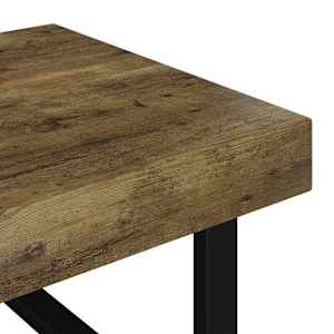 Konferenční stolek tmavě hnědý a černý 120x60x40 cm MDF železo - obrázek 5