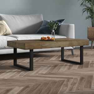 Klubska mizica temno rjava in črna 120x60x40 cm MDF in železo