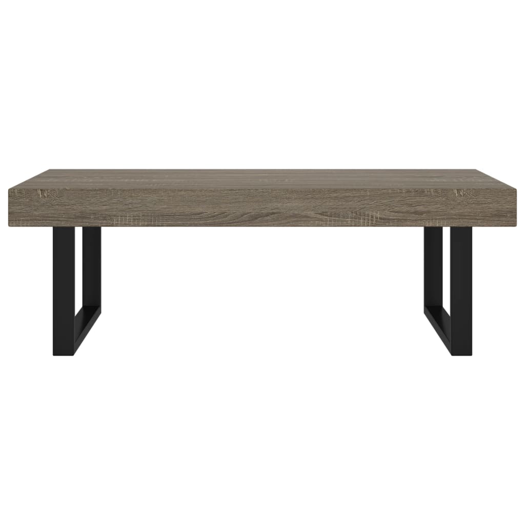 

vidaXL Salontafel 120x60x40 cm MDF en ijzer grijs en zwart