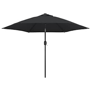 vidaXL p&auml;ikesevari metallpostiga 300 cm, must