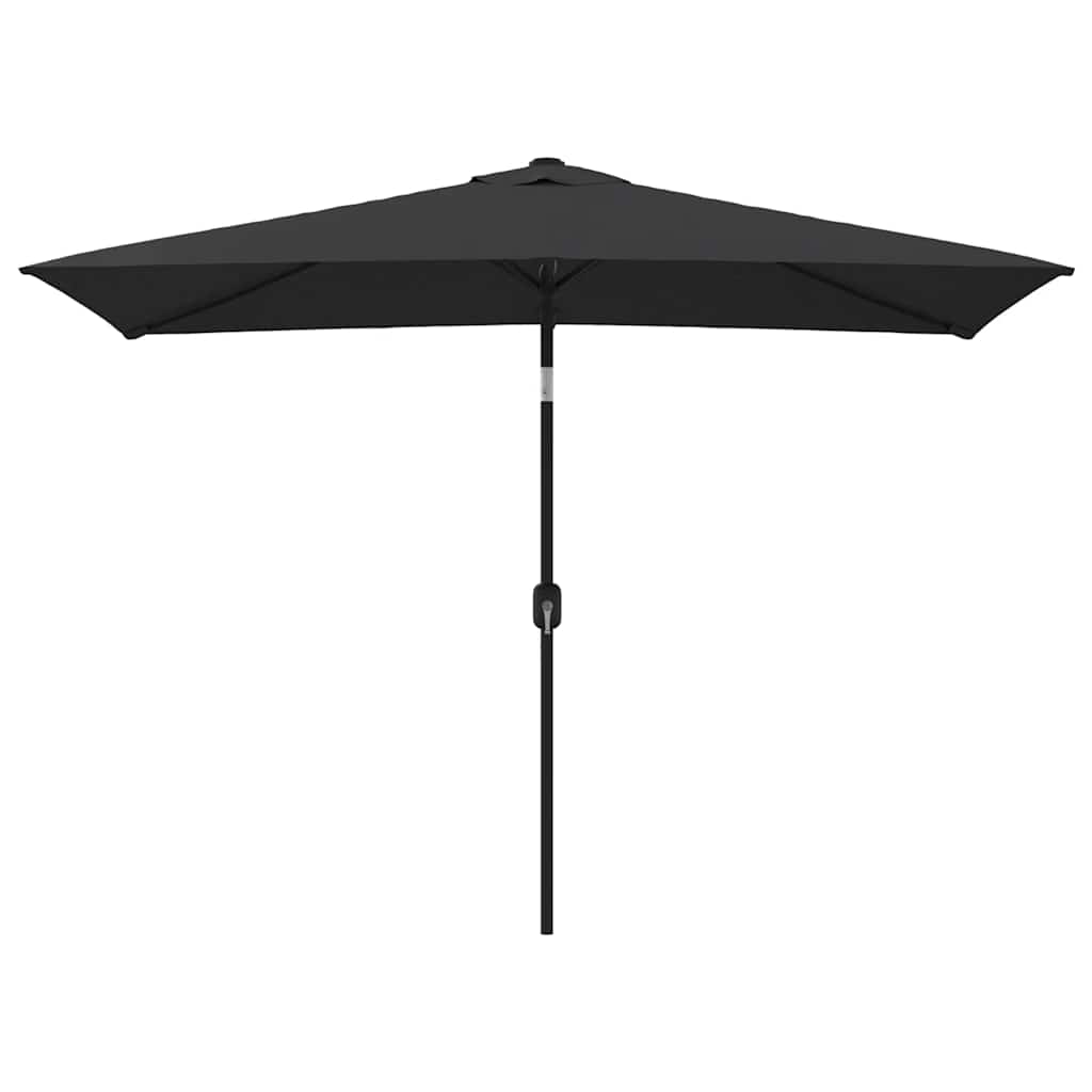 vidaXL Zahradní slunečník s kovovou tyčí 300 x 200 cm černý