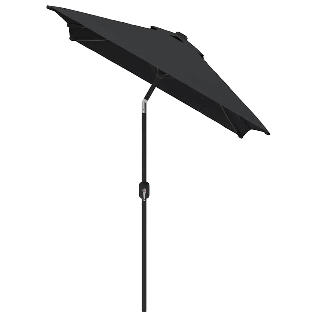 vidaXL Parasol met metalen paal 300x200 cm zwart afbeelding