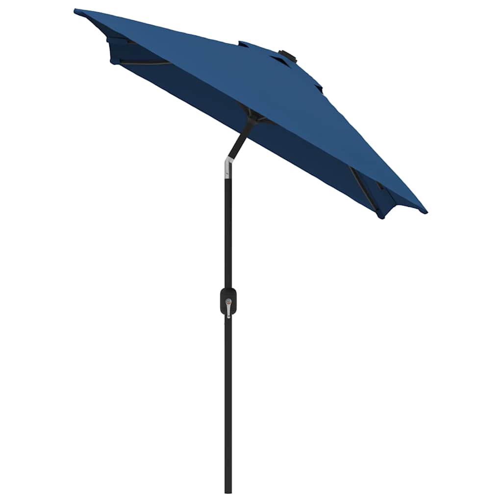 vidaXL Parasol met metalen paal 300x200 cm azuurblauw afbeelding