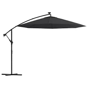 vidaXL konsooldisainiga p&auml;ikesevari LED, teraspost 300 cm must