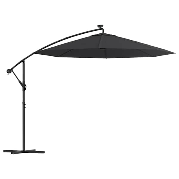 vidaXL konsooldisainiga p&auml;ikesevari LED, teraspost 300 cm must