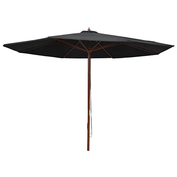 vidaXL p&auml;ikesevari puust postiga 350 cm, must
