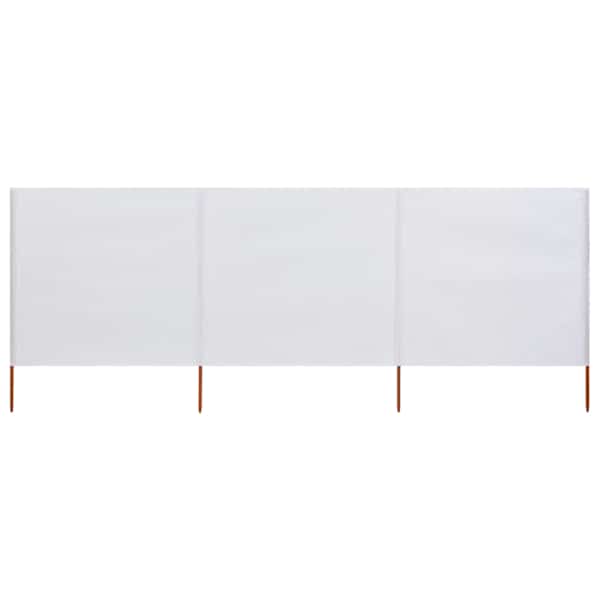 vidaXL tuulekaitse sein 3 paneelist, kangas, 400 x 80 cm valge