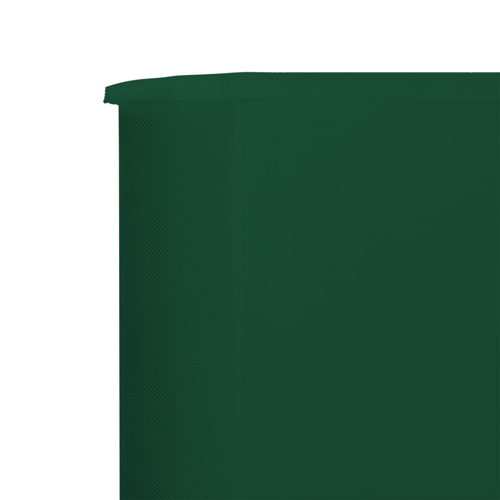 Vjetrobran s 3 panela od tkanine 400 x 80 cm zeleni
