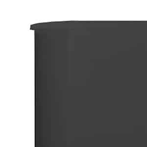3dílná zástěna proti větru textil 400 x 80 cm antracitová - obrázek 4