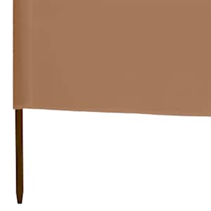 3dílná zástěna proti větru textil 400 x 80 cm taupe - obrázek 5