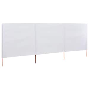 3dílná zástěna proti větru látková 400 x 160 cm pískově bílá - obrázek 2