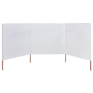 3dílná zástěna proti větru látková 400 x 160 cm pískově bílá - obrázek 3