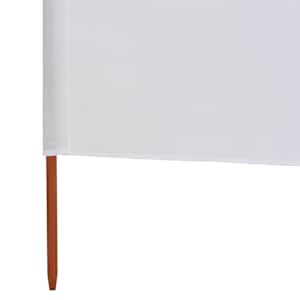 3dílná zástěna proti větru látková 400 x 160 cm pískově bílá - obrázek 4