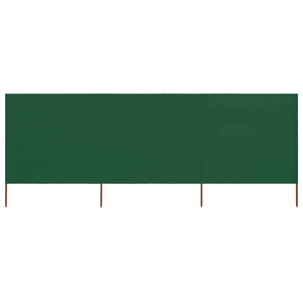 vidaXL 3dĂ­lnĂˇ zĂˇstÄ›na proti vÄ›tru lĂˇtkovĂˇ 400 x 160 cm zelenĂˇ