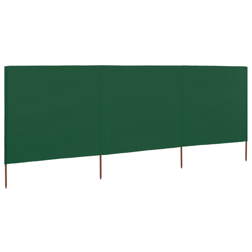 vidaXL Windscherm 3-panelen 400x160 cm stof groen afbeelding