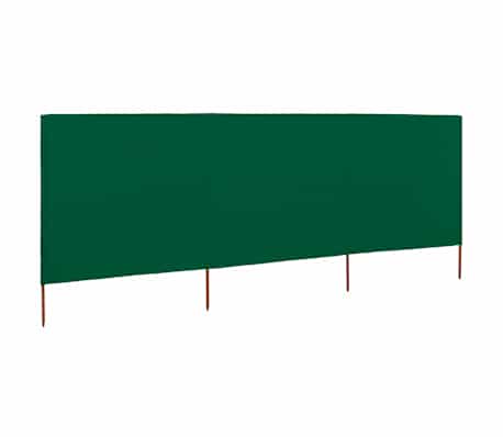 vidaXL Vjetrobran s 3 panela od tkanine 400 x 160 cm zeleni