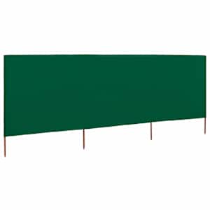 vidaXL Vjetrobran s 3 panela od tkanine 400 x 160 cm zeleni