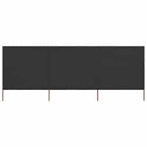 vidaXL tuulekaitse sein 3 paneelist, kangas, 400 x 160 cm antratsiit