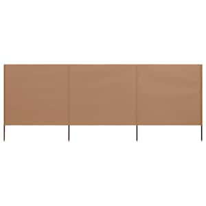 3-panelni vetrobran tkanina 400x160 cm taupe