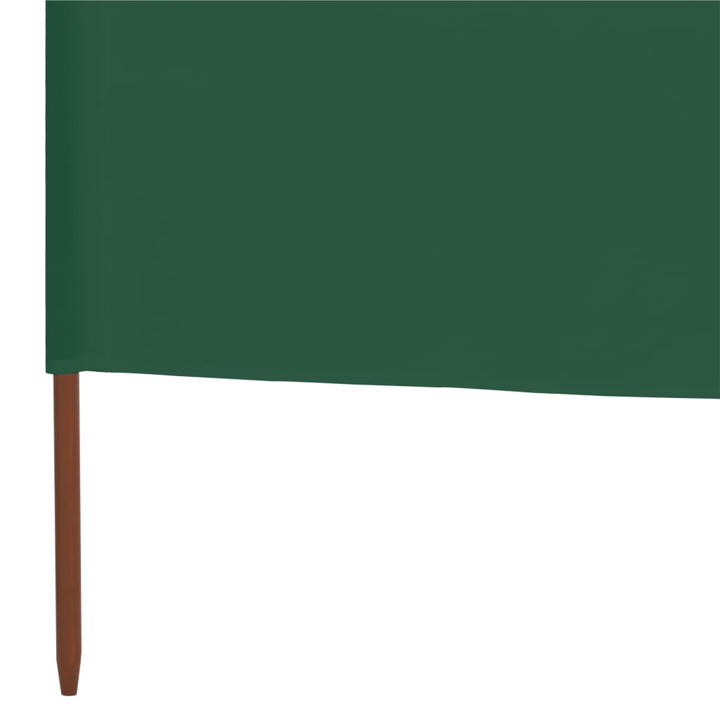  5-panelová zábrana proti vetru látková 600x80 cm zelená