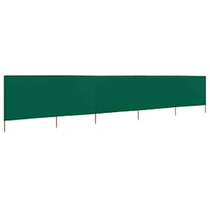 5dílná zástěna proti větru látková 600 x 80 cm zelená - obrázek 2