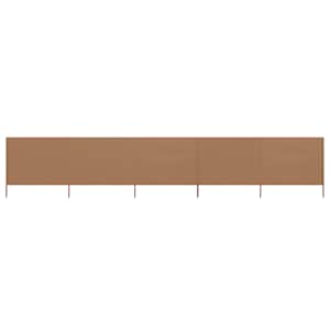 5dílná zástěna proti větru látková 600 x 80 cm taupe - obrázek 1