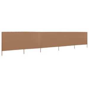 5dílná zástěna proti větru látková 600 x 80 cm taupe - obrázek 2