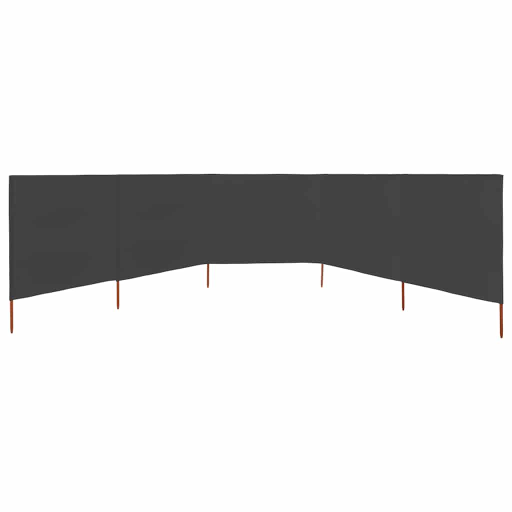Thumbnail - vidaXL 5-teiliges Windschutzgewebe 600 x 120 cm Anthrazit