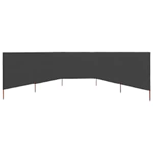 5dílná zástěna proti větru textil 600 x 120 cm antracitová - obrázek 3