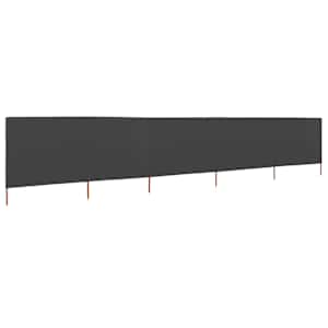 5dílná zástěna proti větru textil 600 x 160 cm antracitová - obrázek 2
