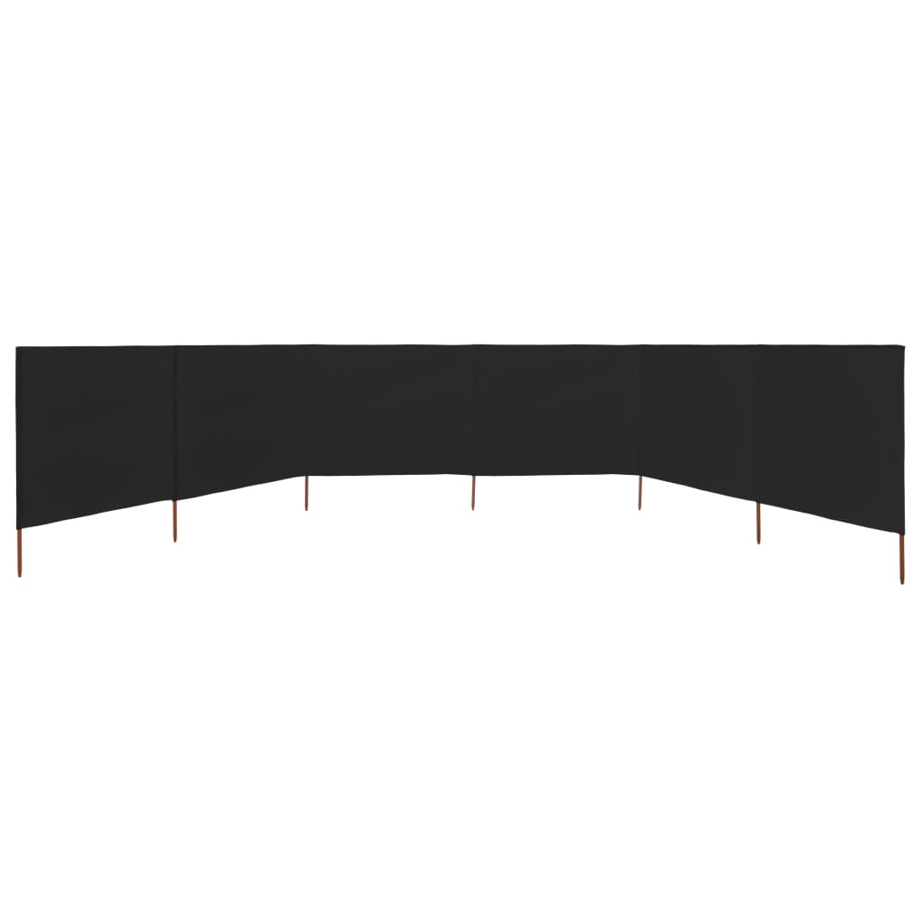 Thumbnail - vidaXL 6-teiliges Windschutzgewebe 800 x 80 cm Schwarz