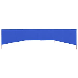 6dílná zástěna proti větru látková 800 x 120 cm azurově modrá - obrázek 3