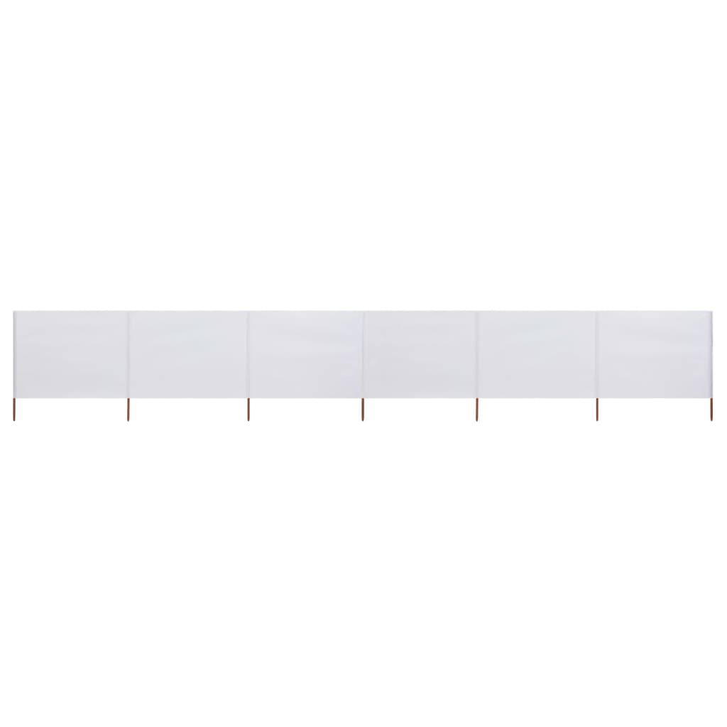 vidaXL 6dílná zástěna proti větru látková 800 x 160 cm pískově bílá