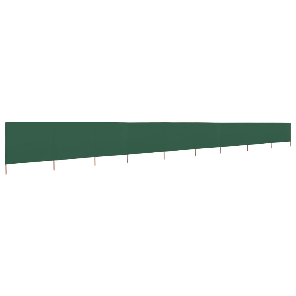 vidaXL Windscherm 9-panelen 1200x80 cm stof groen afbeelding