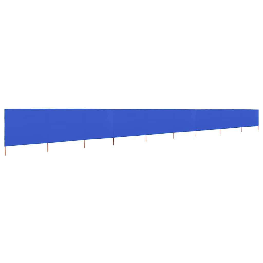 vidaXL Windscherm 9-panelen 1200x80 cm stof azuurblauw afbeelding