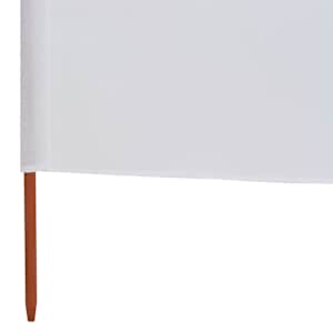 9dílná zástěna proti větru textil 1200 x 120 cm pískově bílá - obrázek 5
