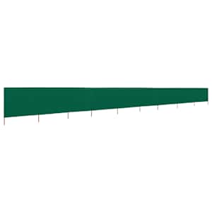 9dílná zástěna proti větru textil 1200 x 120 cm zelená - obrázek 2