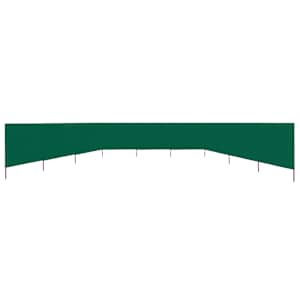9dílná zástěna proti větru textil 1200 x 120 cm zelená - obrázek 3