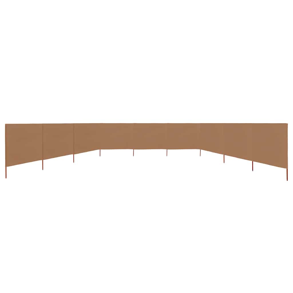 Thumbnail - vidaXL 9-teiliges Windschutzgewebe 1200 x 120 cm Taupe