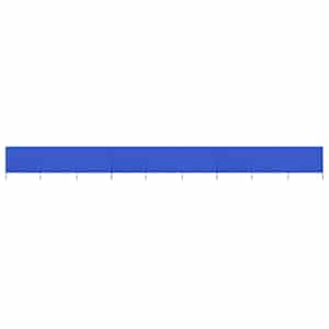 9dílná zástěna proti větru textil 1200 x 120 cm azurově modrá - obrázek 1
