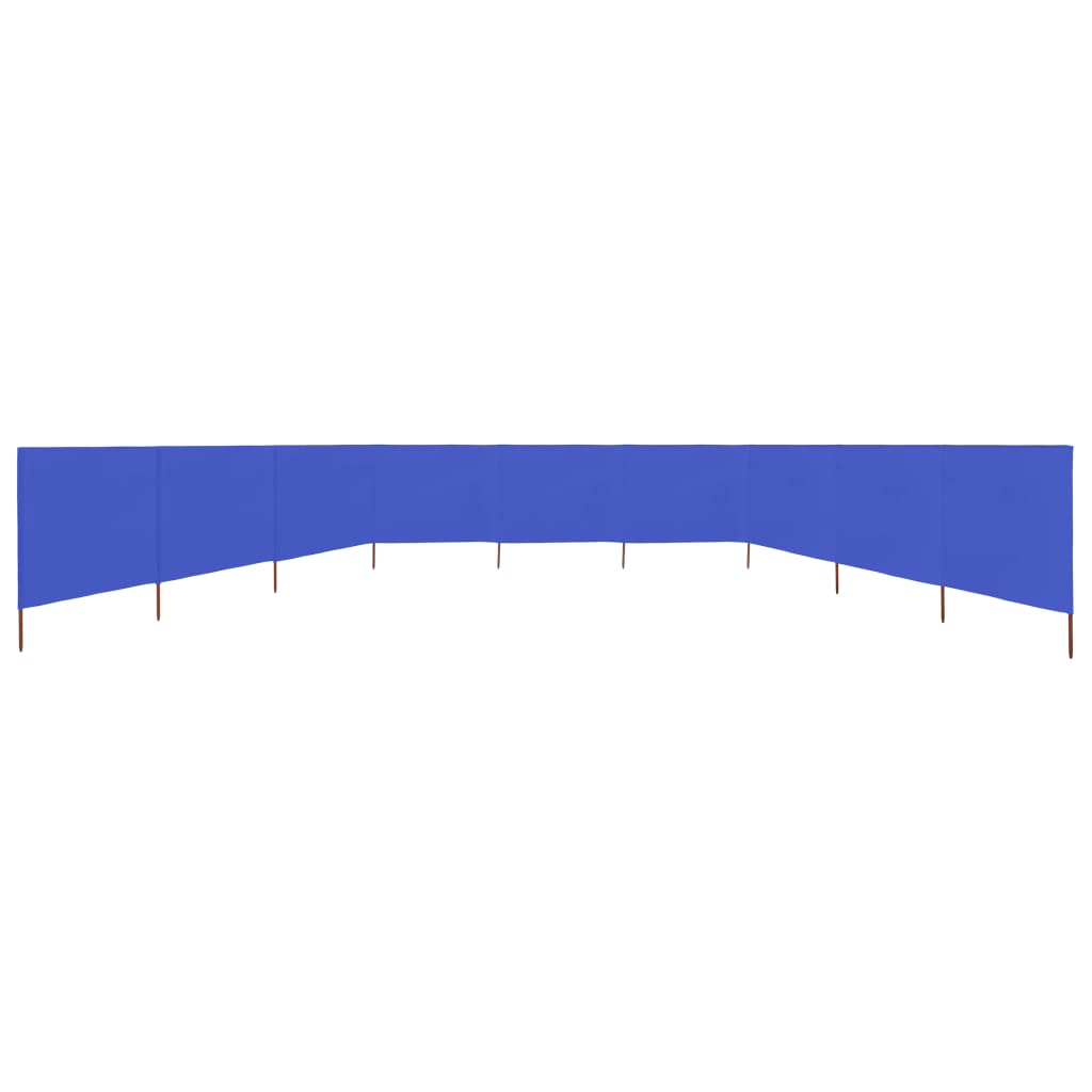 9-teiliges Windschutzgewebe 1200 x 120 cm Azurblau