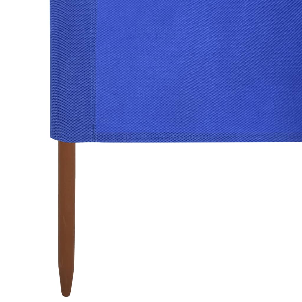Vjetrobran s 9 panela od tkanine 1200 x 120 cm azurno plavi