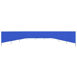 9dílná zástěna proti větru textil 1200 x 120 cm azurově modrá - obrázek 3