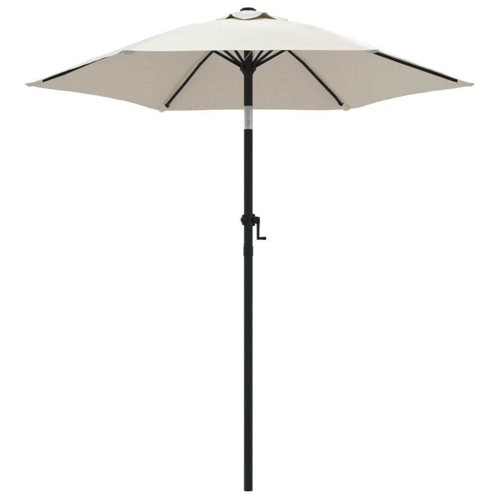 vidaXL Umbrelă de soare, nisipiu, 200 x 211 cm, aluminiu vidaXL