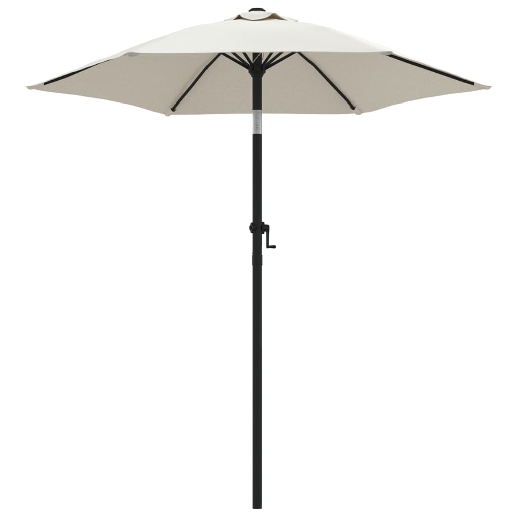 Image of vidaXL Parasol Sand White 200x224 cm Aluminium