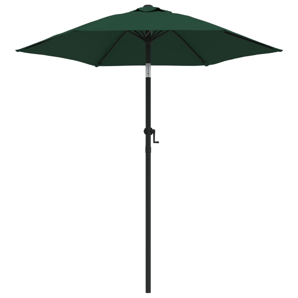 vidaXL Umbrelă de soare, verde, 200 x 211 cm, aluminiu
