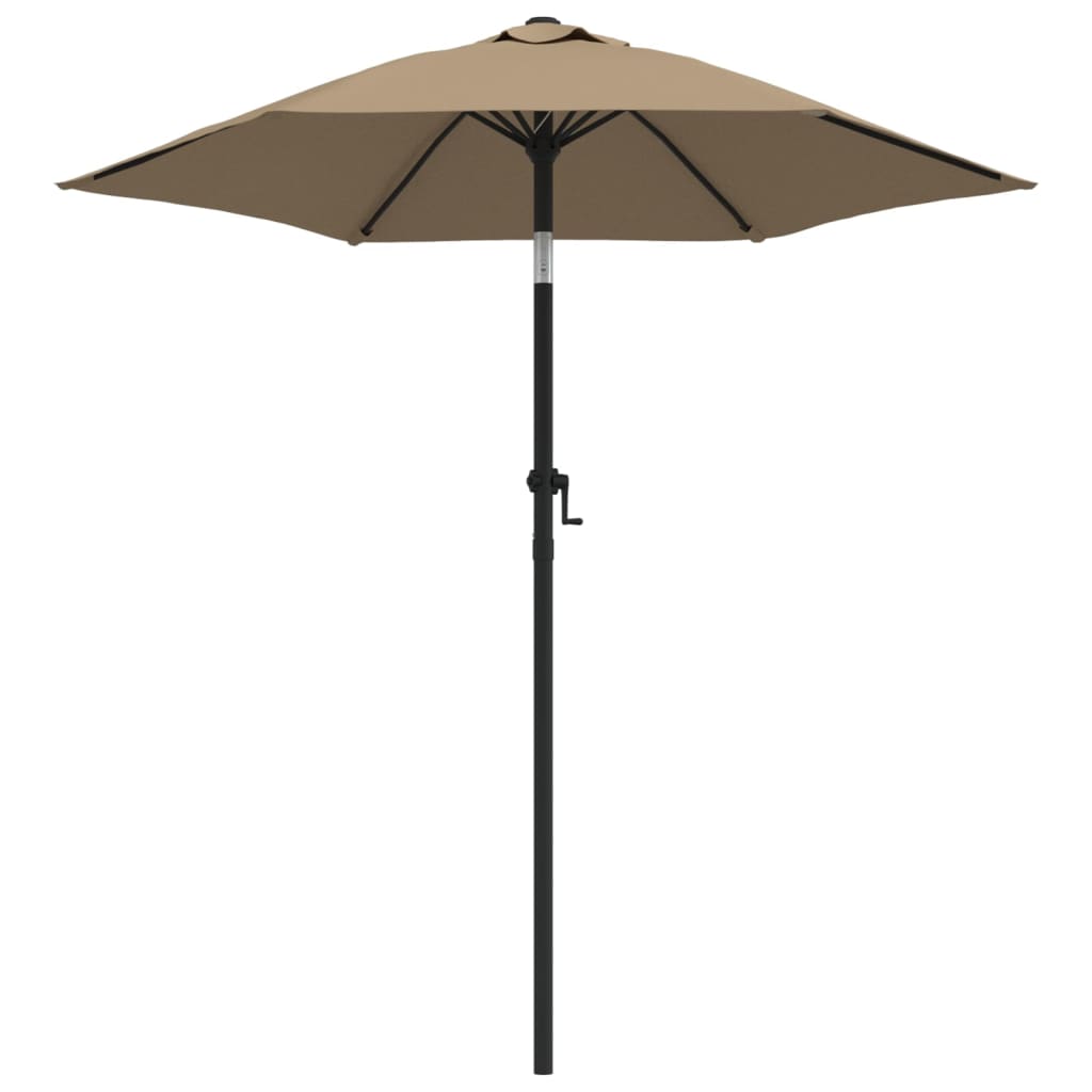 vidaXL Umbrelă de soare, gri taupe, 200 x 211 cm, aluminiu