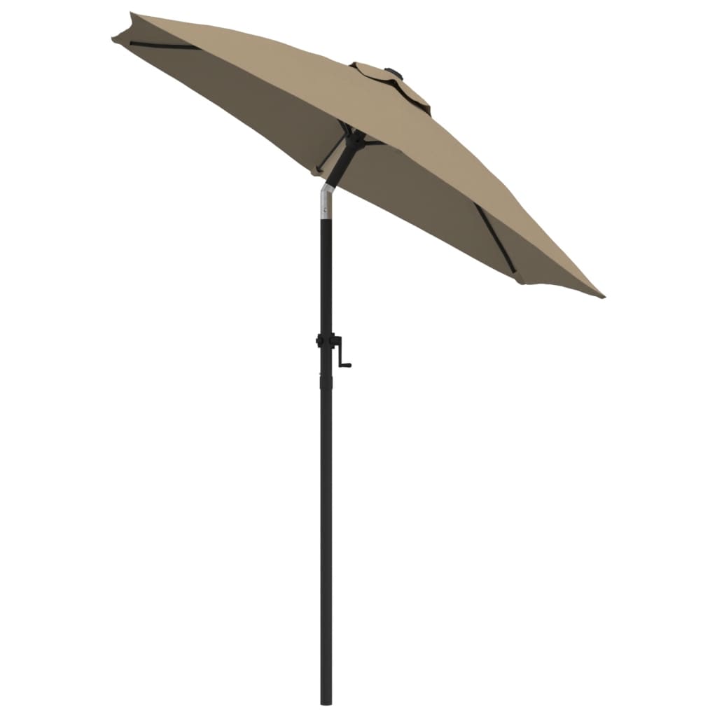 vidaXL Parasol 200x224 cm aluminium taupe afbeelding