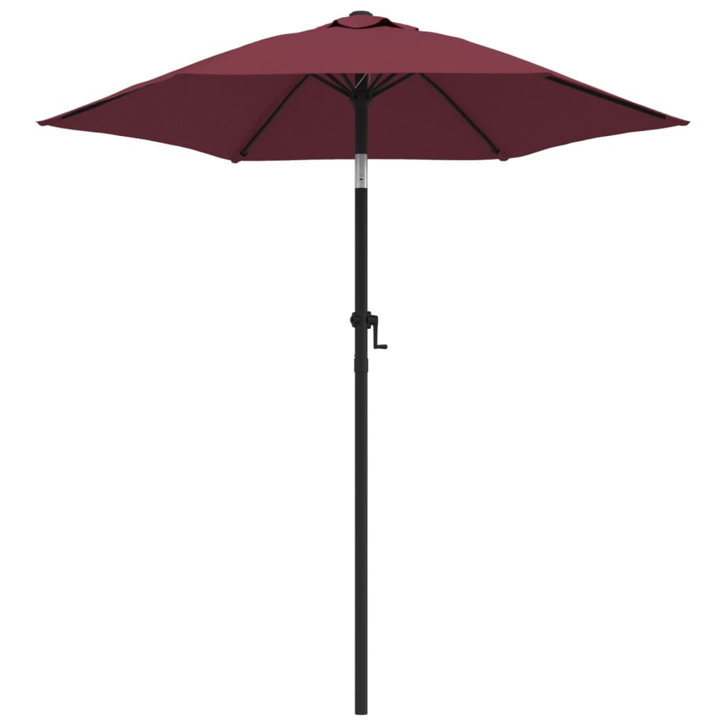 Parasol przenośny UV 200x224 cm, burgundowy/ciemnoszary