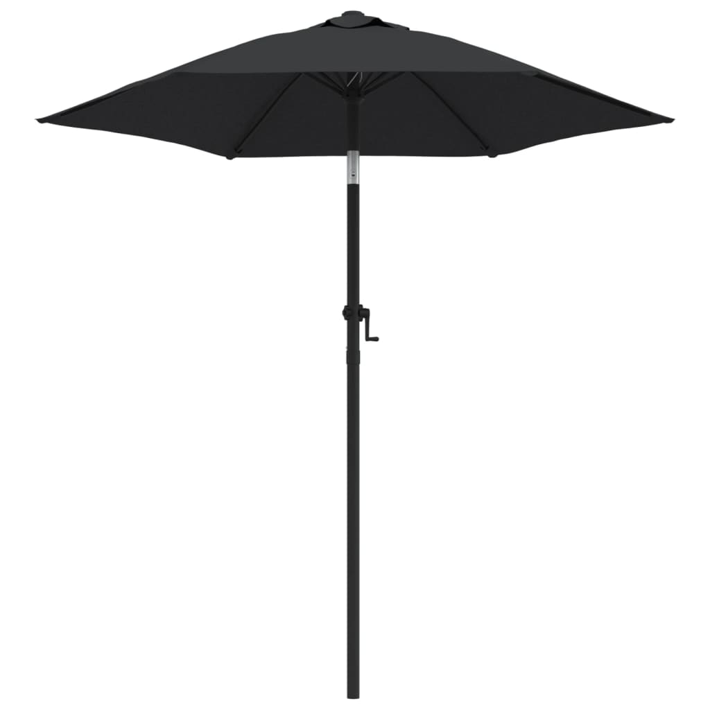vidaXL Slunečník černý 200 x 224 cm hliník